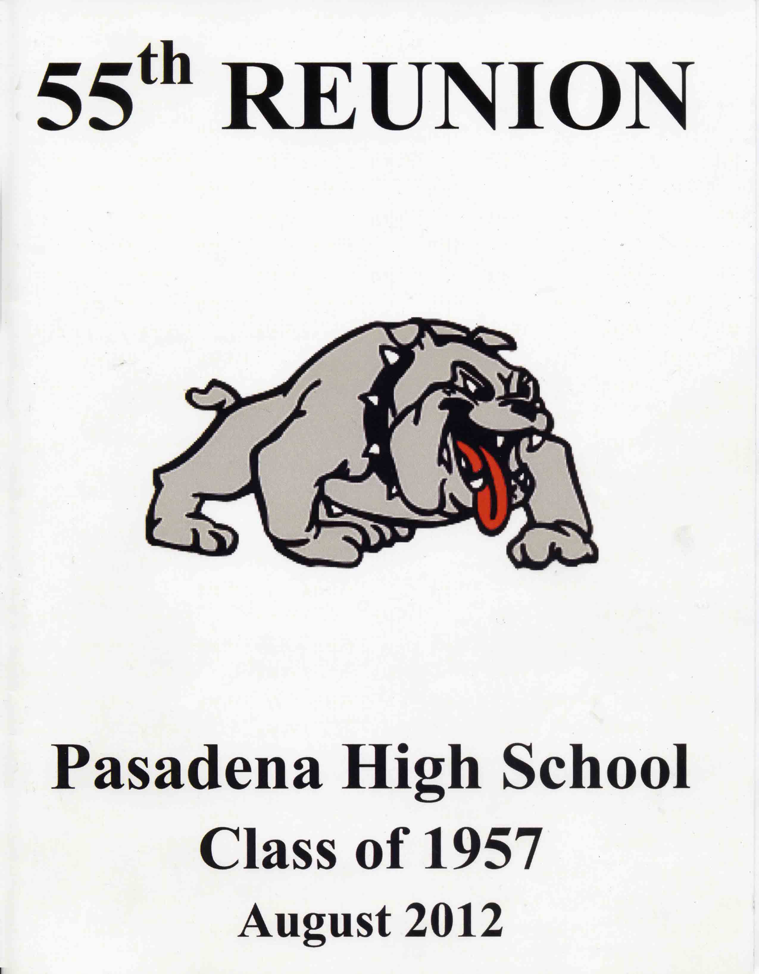 55th Reunion Booklet Cover